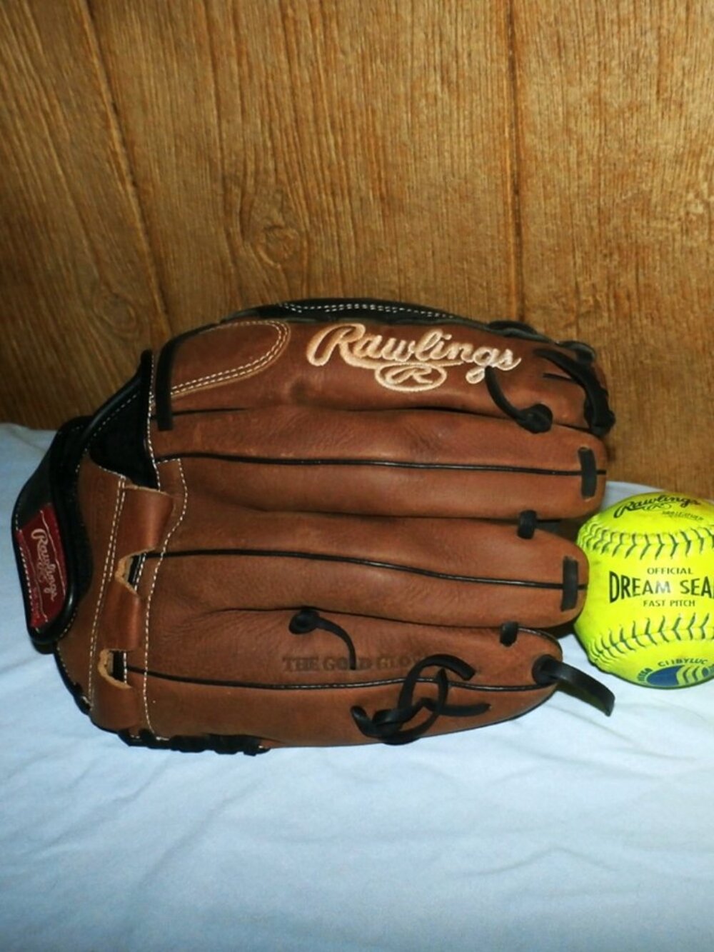 Rawlings D125BDB 12.5" Baseball Glove Leather Premium Series rht + 2 balls